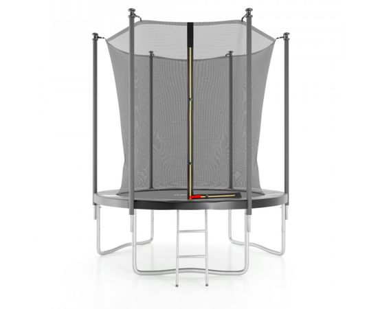 Батут с защитной сеткой DFC JUMP4FUN 6 ft черный с лестницей