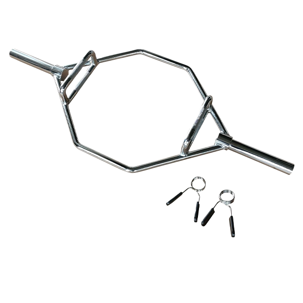 Гриф для "мертвой тяги" с замками Smith HEXOB2