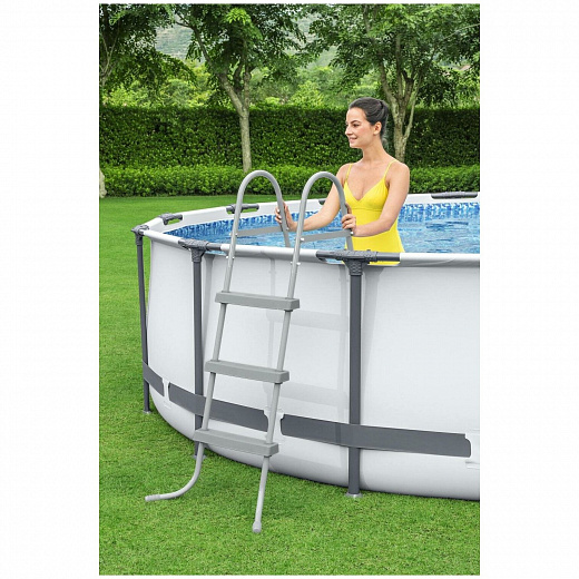 Каркасный бассейн Bestway Steel Pro Max (457x107, с фильтр-насосом, чехлом, диспенсером и лестницей)
