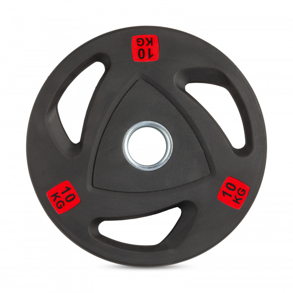 Диск 51 мм. NEO обрезиненный с 3-мя хватами 10 кг, VictoryFit VF-ST51100