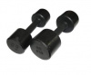 Гантель обрезиненная черная 1,5 кг MB BARBELL (MB-FitB-1,5)