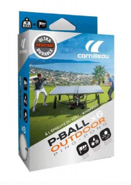 Мячи для настольного тенниса CORNILLEAU P-BALL OUTDOOR ULTRADURABLE (6 шт)