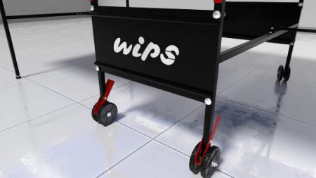Теннисный стол всепогодный WIPS Roller Outdoor Composite 6 мм синий с сеткой
