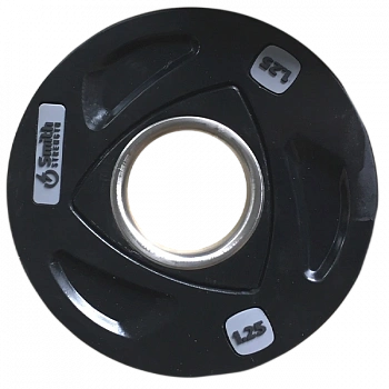 Диск для штанги Smith WP085-1,25 c 3-м хватом, обрезиненный, 1,25кг