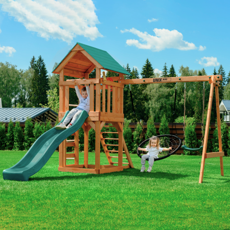 Детский игровой комплекс UNIX Line (6 in 1) Dark Green