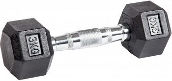 Гантель неразборная гексагональная VF-H030 (3 кг)