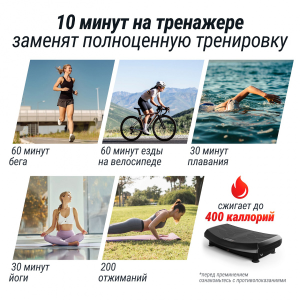 Виброплатформа UNIX Fit усиленная / Boost 4D Black
