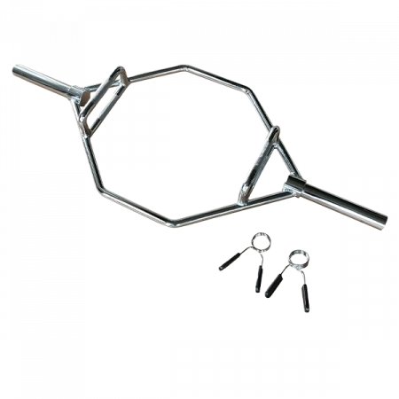 Гриф для "мертвой тяги" с замками Smith HEXOB2