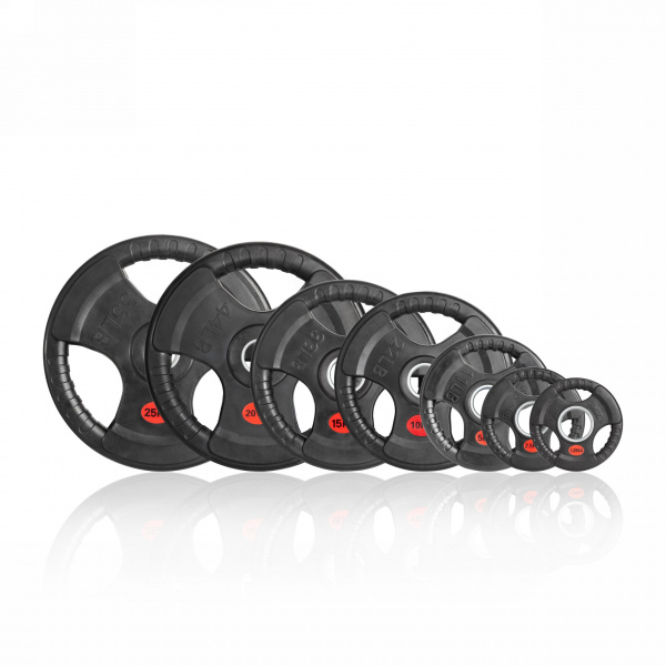 Диск 51 мм. обрезиненный с 3-мя хватами 1,25 кг, VictoryFit VF-S510125