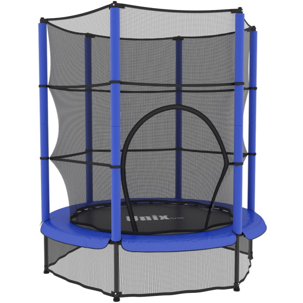 Батут UNIX Line для детей Kids 4.6 ft (140 см) синий