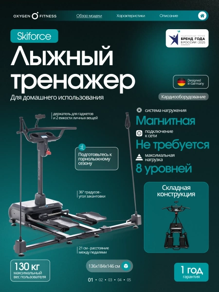 Горнолыжный тренажер OXYGEN FITNESS SKIFORCE