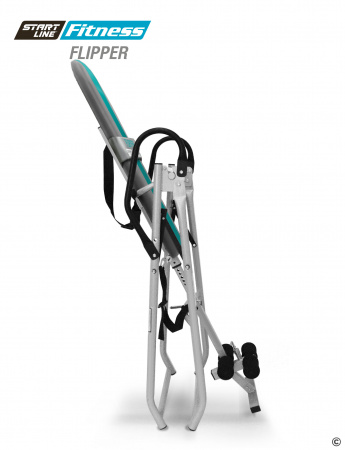Инверсионный стол FLIPPER серо-бирюзовый с подушкой