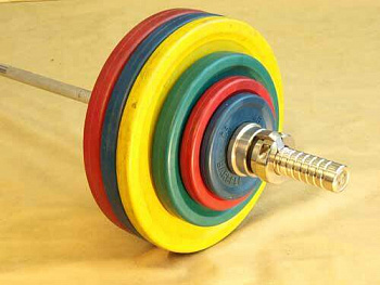 Штанга 220 кг  ф 50-2200 мм олимпийская , цветная  Евро-классик MB Barbell