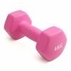 Гантель неразборная гексагональная неопрен  4 кг (розовая) VictoryFit VF-DHN040