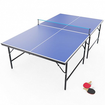 Теннисный стол DFC RQ24002, размер по стандарту ITTF 274 x 152, с сеткой и ракетками