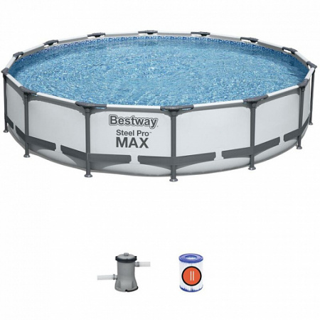 Каркасный бассейн Bestway Steel Pro Max 56595 (427x84, с фильтр-насосом)