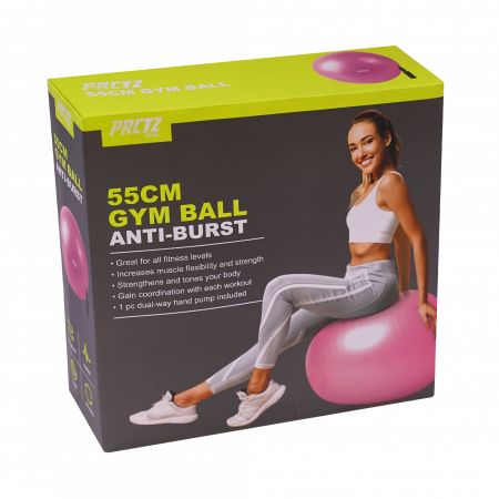 Мяч гимнастический PRCTZ GYM BALL  ANTI-BURST, 55 см.