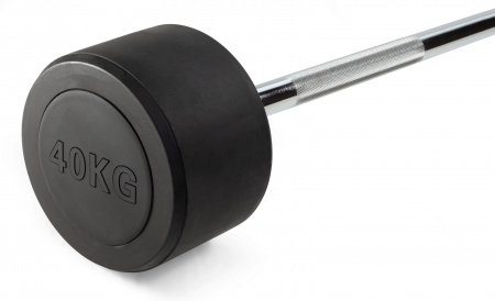 Штанга неразборная обрезиненная 40 кг. Прямой гриф. VictoryFit VF-DX4400