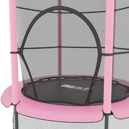 Батут UNIX Line для детей Kids 4.6 ft (140 см) розовый