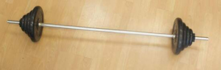 Штанга  ATLET 45 кг 26мм, гриф 1500 мм с замками MB Barbell