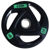 Диск для штанги Smith WP085-10 c 3-м хватом, обрезиненный, 10кг