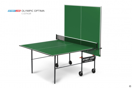 Стол теннисный Olympic Optima Зелёный с сеткой