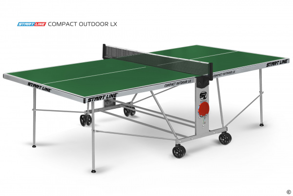 Стол теннисный Compact-2 LX Всепогодный Зелёный NEW