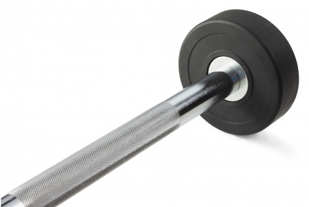 Штанга неразборная обрезиненная 30 кг. Прямой гриф. VictoryFit VF-DX4300
