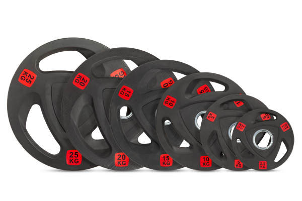 Диск 51 мм. NEO обрезиненный с 3-мя хватами 2,5 кг, VictoryFit VF-ST51025